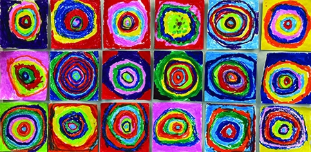 Collaborative art project by Butler Elementary School students, Springfield SD 186. Image courtesy of Art Teacher Carrie Miles. Educating Ourselves 186