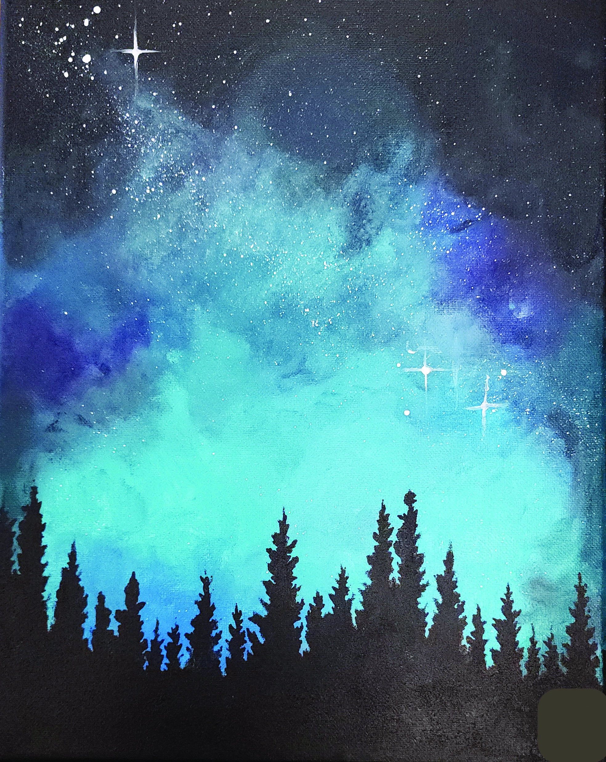 Sophia Lugova, acrylic on canvas. Teacher Michael Freitag, Jane Addams Elementary School, Palatine CUSD 15. Image courtesy of IAEA. Sophia Lugova Night Sky